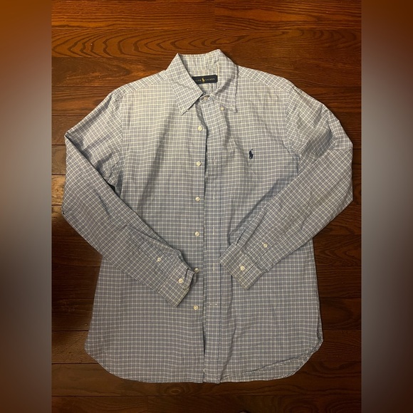 Polo by Ralph Lauren Men's Blue Checkered Shirt Size 15.5/39 - Picture 1 of 8